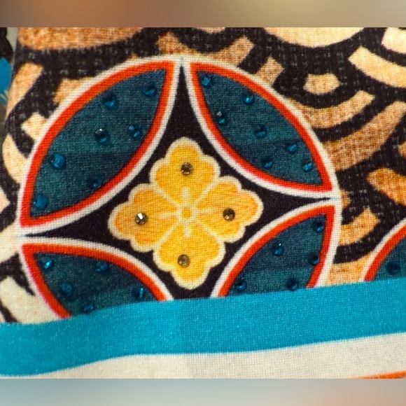 Camilla Flared Pointe Trouser Floral Print Wide-Leg Pull-on Pants size large - Picture 4 of 4